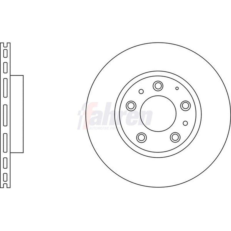 Fahren 2 x Vented Front Brake Discs FBD6543