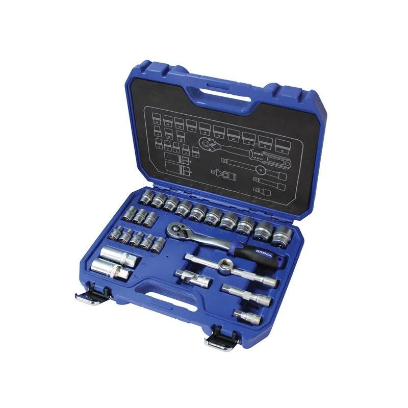 Faithfull 3/8in Drive Socket Set, 26 Piece - FAISOC3826MN
