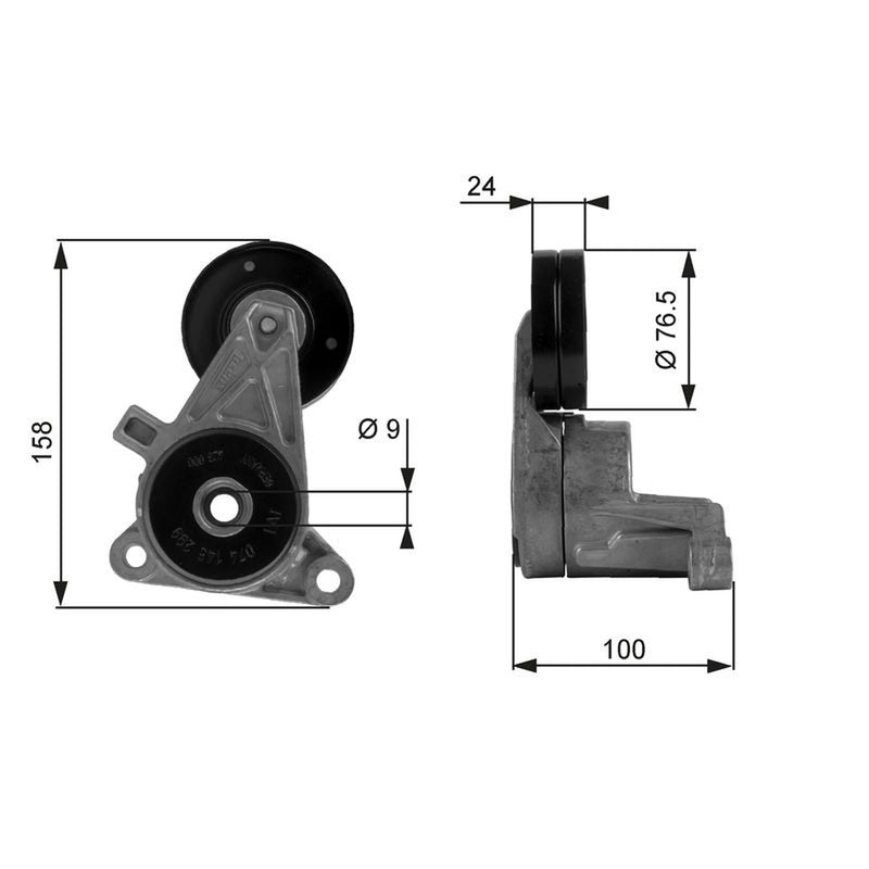 Gates Auxiliary Belt Tensioner T38437