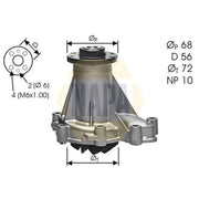 NAPA Engine Cooling Water Pump NWP1357