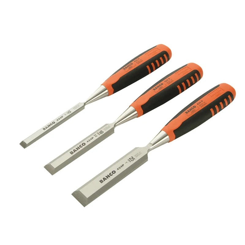 Bahco 424-P Bevel Edge Chisel Set, 3 Piece - 424P-S3-EUR