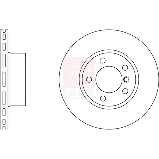 Apec 2 x Vented Front Brake Discs SDK6248