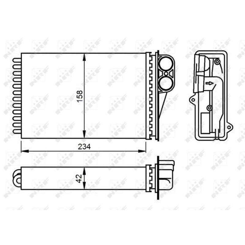 NRF Heater Matrix Core Heat Exchanger 54304