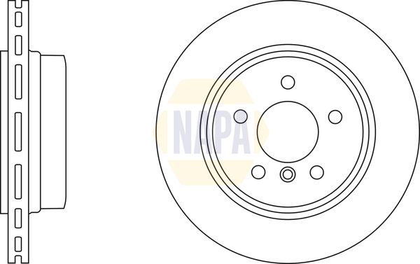 NAPA Rear Brake Vented Discs & Pads fits BMW
