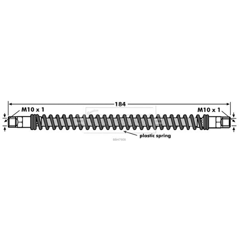 Borg & Beck Brake Hydraulic Hose Line Rear Left BBH7908