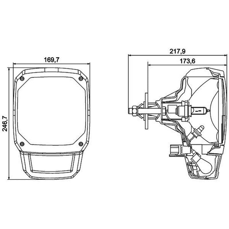 Hella Headlight Headlamp T4W Left 1LA 328 450-311