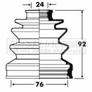 First Line Drive Shaft Bellow Kit Front Left FCB2815