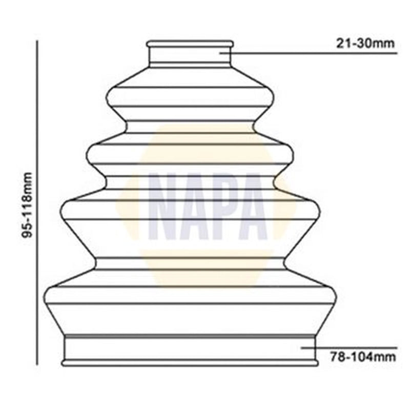 NAPA Drive Shaft Bellow Front NCB1004