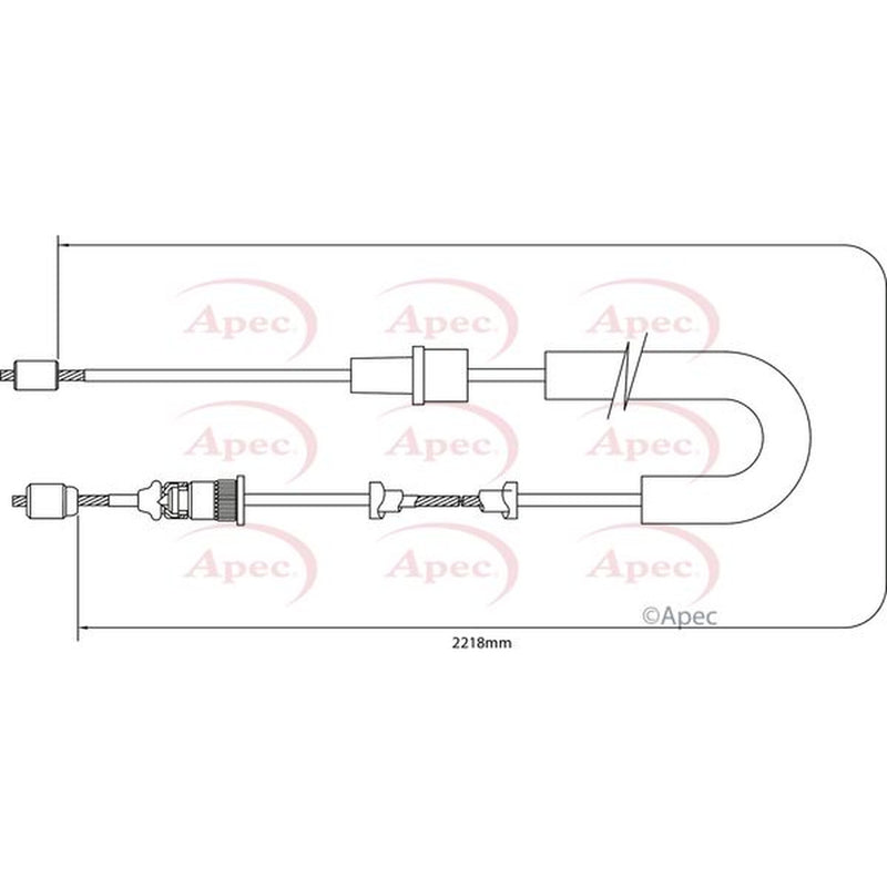 Apec Handbrake Cable Left Rear CAB1376