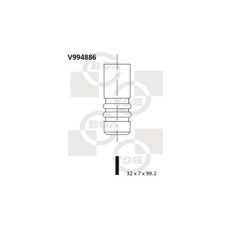 BGA Engine Intake Valve 32mm Head V994886