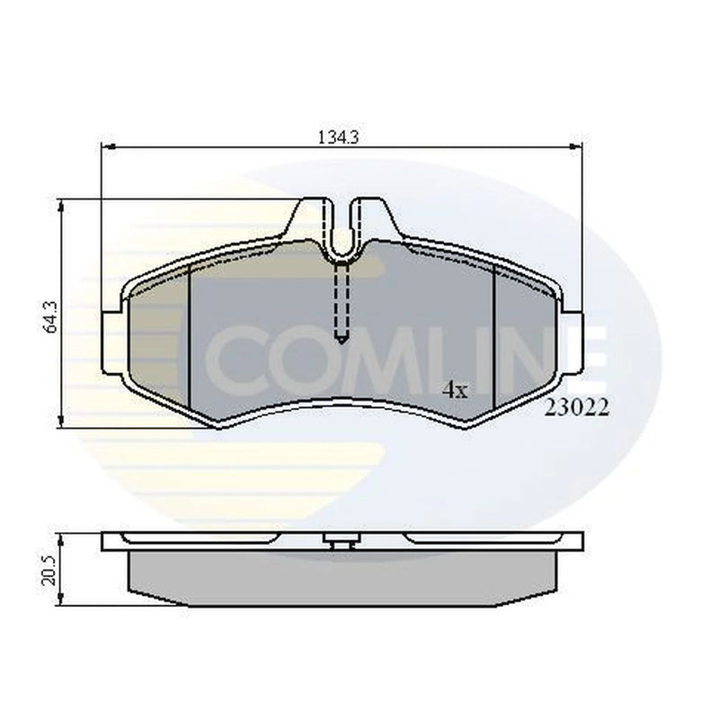 Comline 4 x Front Brake Pad Set CBP0480
