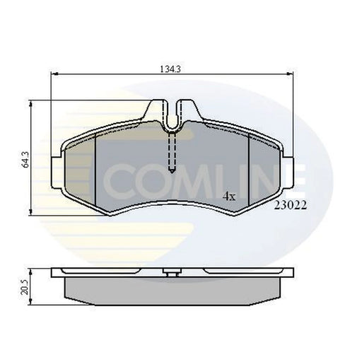 Comline 4 x Front Brake Pad Set CBP0480