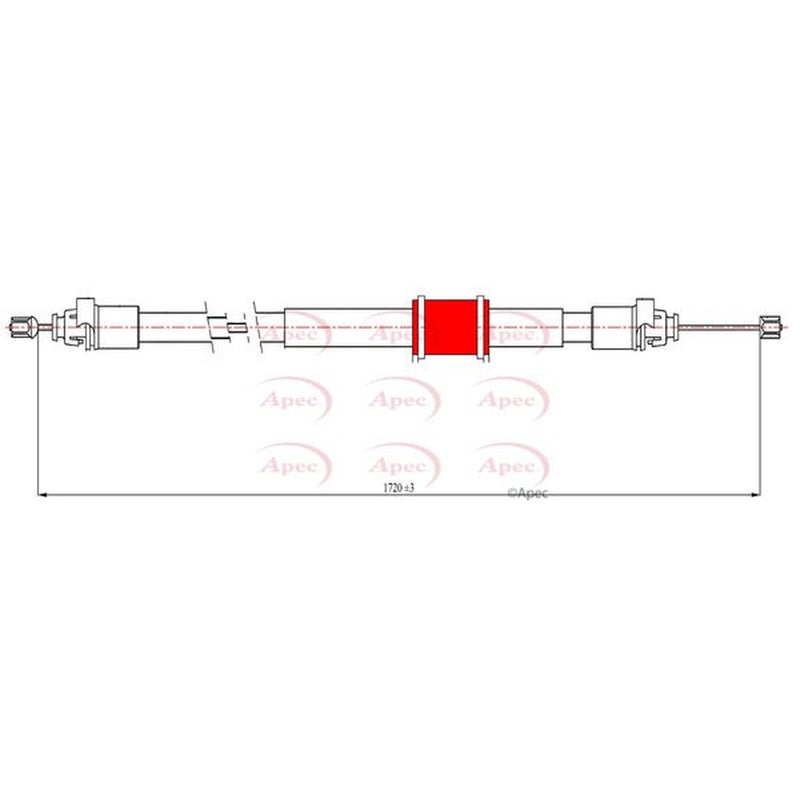 Apec Handbrake Cable Left Rear CAB1617