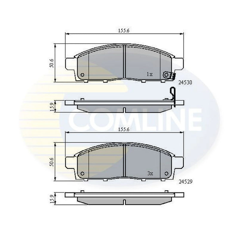 Comline 4 x Front Brake Pad Set CBP31584