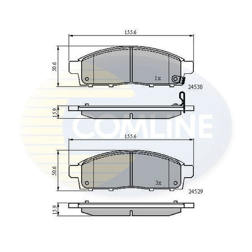 Comline 4 x Front Brake Pad Set CBP31584