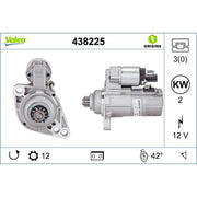 Valeo Starter Motor 12V 2kW Teeth 438225