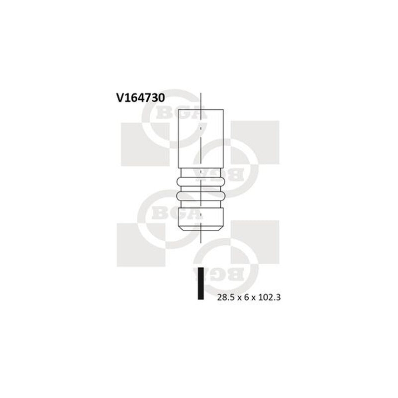 BGA Engine Intake Valve 28mm Head V164730