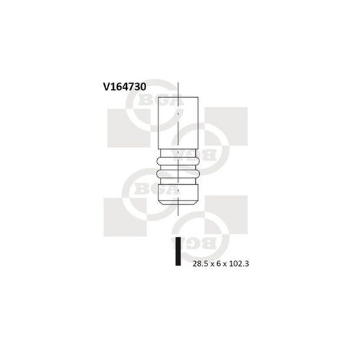 BGA Engine Intake Valve 28mm Head V164730