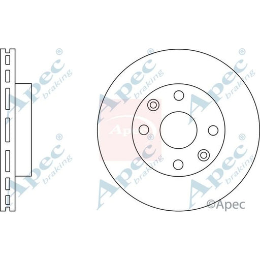 Apec 2 x Vented Front Brake Discs DSK2286