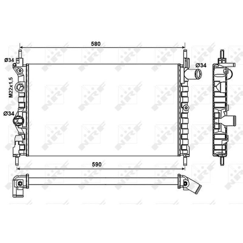 NRF Engine Radiator 54682