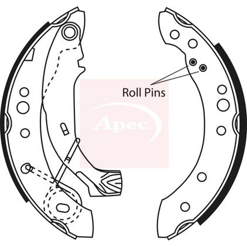 Apec Brake Shoe Set Axle Kit SHU638