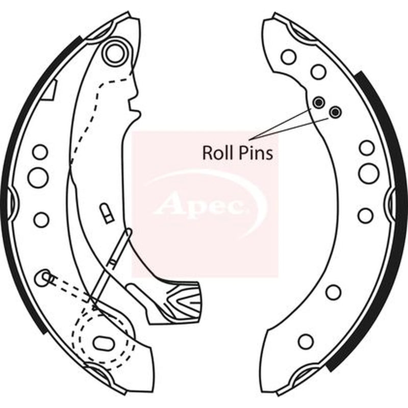 Apec Brake Shoe Set Axle Kit SHU638