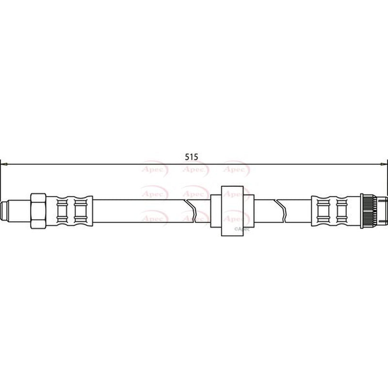 Apec Brake Hydraulic Hose Line Front HOS3023
