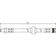 Apec Brake Hydraulic Hose Line Front HOS3023