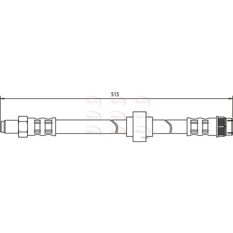 Apec Brake Hydraulic Hose Line Front HOS3023