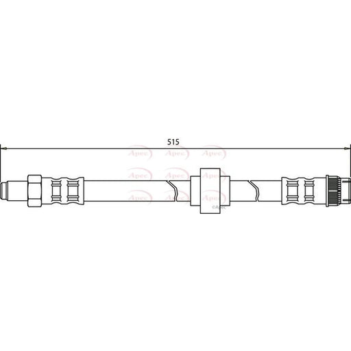 Apec Brake Hydraulic Hose Line Front HOS3023