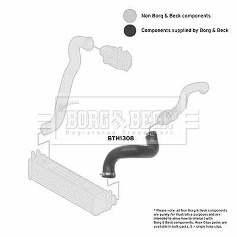 Borg & Beck Intercooler Turbo Charge Air Hose BTH1308