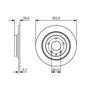 Bosch 2 x Solid Rear Brake Discs 0 986 479 C28