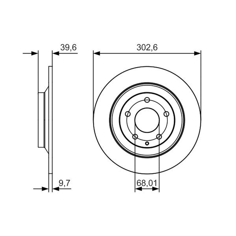 Bosch 2 x Solid Rear Brake Discs 0 986 479 C28