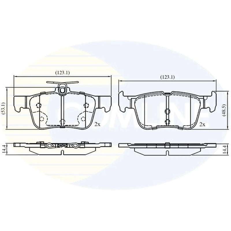 Comline 4 x Rear Brake Pad Set CBP02742