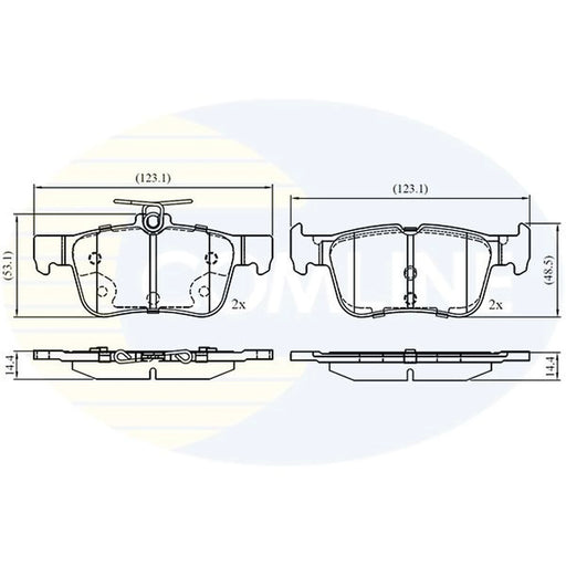 Comline 4 x Rear Brake Pad Set CBP02742