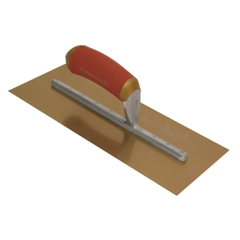 Marshalltown MPB1GSD Pre-Worn PermaShape® Finishing Gold S/S Trowel DuraSoft® 11