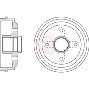 Apec Brake Drum Assembly Rear DRM9142