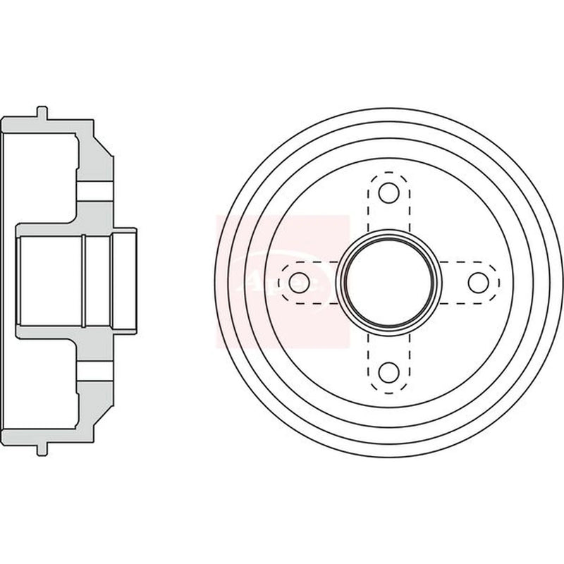 Apec Brake Drum Assembly Rear DRM9142
