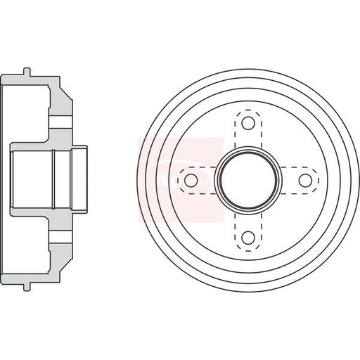 Apec Brake Drum Assembly Rear DRM9142