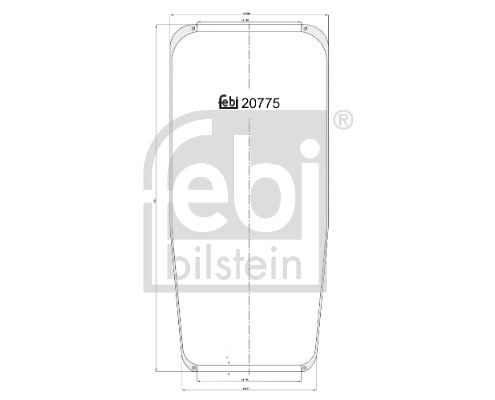 Febi Air Suspension Bellow 198mm