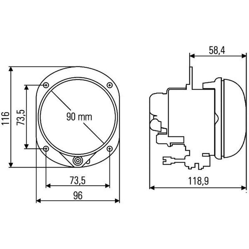 Hella Front Left Fog Light H15 1N0 010 294-001
