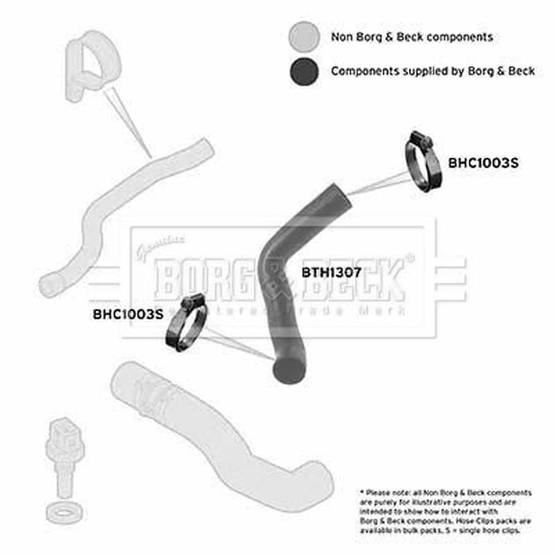 Borg & Beck Intercooler Turbo Charge Air Hose BTH1307