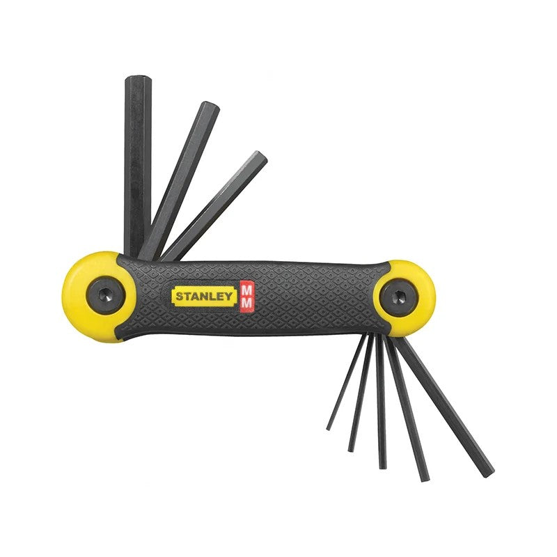 STANLEY® Hand Tools Metric Folding Hexagon Key Set, 8 Piece - 2-69-264