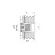 Valeo Alternator Overrunning Freewheel Clutch 588454