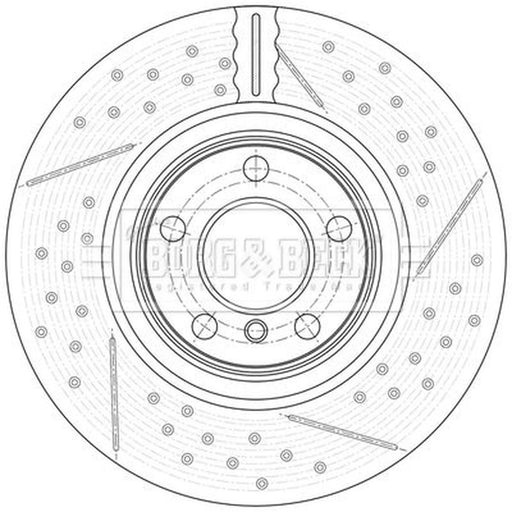 Borg & Beck 2 x Perforated/Vented Rear Brake Discs BBD7008S