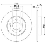 DON 2 x Solid Rear Brake Discs PCD21002