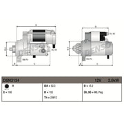 Denso Starter Motor 12V 2kW 9 Teeth DSN3134