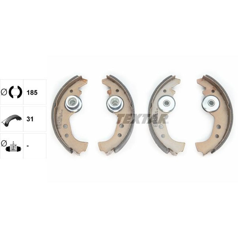 Textar 4 x Brake Shoe Set Axle Kit 91005900