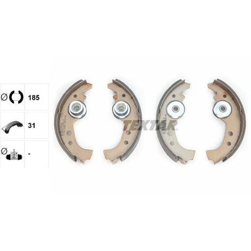 Textar 4 x Brake Shoe Set Axle Kit 91005900
