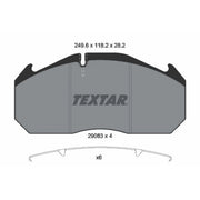 Textar Rear Brake Pad Set 2908302